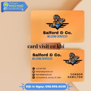 Card Visit Cơ Khí Thiết Kế Theo Yêu Cầu Tại Xưởng In Như Hảo: Mẫu Đẹp Độc Quyền, Nâng Tầm Chuyên Gia