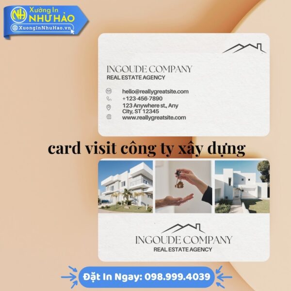 In Card Visit Công Ty Xây Dựng Chuyên Nghiệp, Uy Tín Tại Xưởng In Như Hảo – Thiết Kế Đẹp, Chất Lượng Cao