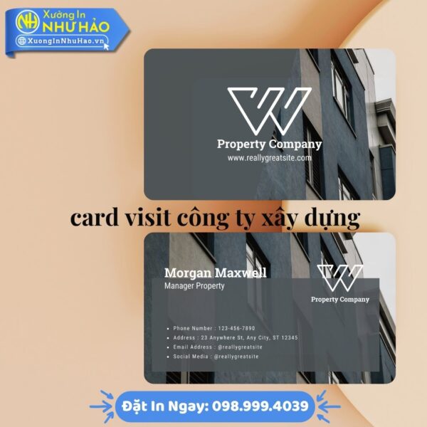 In Card Visit Công Ty Xây Dựng Chuyên Nghiệp, Uy Tín Tại Xưởng In Như Hảo – Thiết Kế Đẹp, Chất Lượng Cao