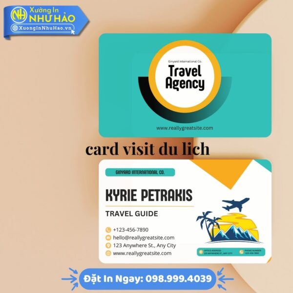 Card Visit Du Lịch Cao Cấp: Nâng Tầm Thương Hiệu Lữ Hành Cùng Xưởng In Như Hảo. Mẫu Đẹp, In Offset Sắc Nét