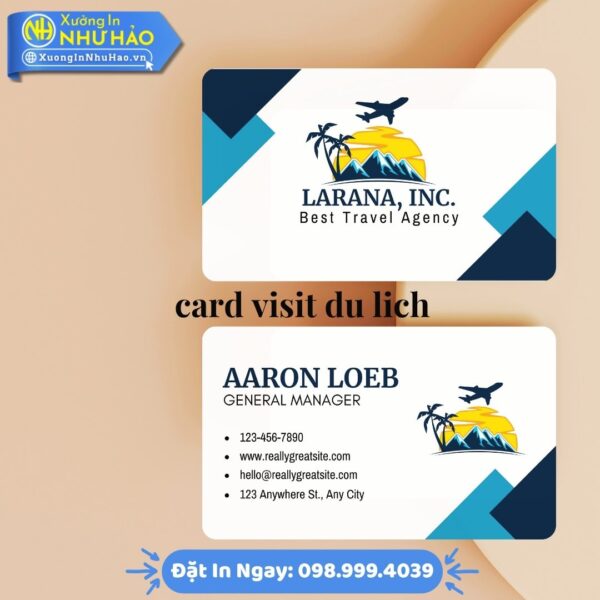 Card Visit Du Lịch Cao Cấp: Nâng Tầm Thương Hiệu Lữ Hành Cùng Xưởng In Như Hảo. Mẫu Đẹp, In Offset Sắc Nét