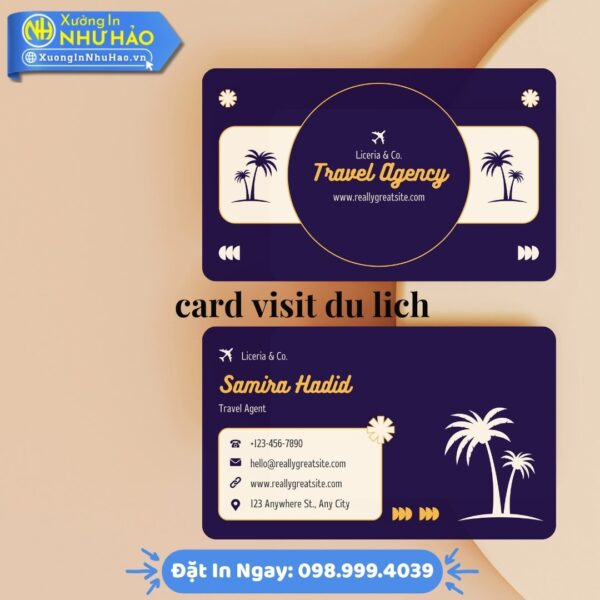 Card Visit Du Lịch Cao Cấp: Nâng Tầm Thương Hiệu Lữ Hành Cùng Xưởng In Như Hảo. Mẫu Đẹp, In Offset Sắc Nét