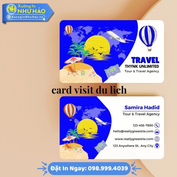 Card Visit Du Lịch Cao Cấp: Nâng Tầm Thương Hiệu Lữ Hành Cùng Xưởng In Như Hảo. Mẫu Đẹp, In Offset Sắc Nét
