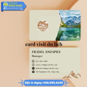 Card Visit Du Lịch Cao Cấp: Nâng Tầm Thương Hiệu Lữ Hành Cùng Xưởng In Như Hảo. Mẫu Đẹp, In Offset Sắc Nét