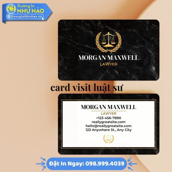 Nâng Tầm Thương Hiệu Với Card Visit Luật Sư Đẳng Cấp Từ Xưởng In Như Hảo. In Offset Sắc Nét, Bền Màu