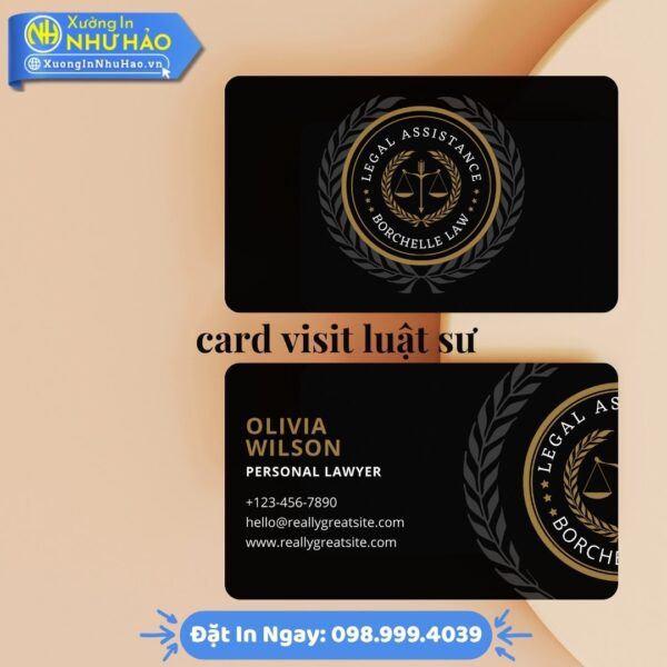 Nâng Tầm Thương Hiệu Với Card Visit Luật Sư Đẳng Cấp Từ Xưởng In Như Hảo. In Offset Sắc Nét, Bền Màu