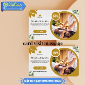 In Card Visit Massage Đẹp, Chất Lượng Cao – Giấy C300, Nhựa PVC – Xưởng In Như Hảo Uy Tín