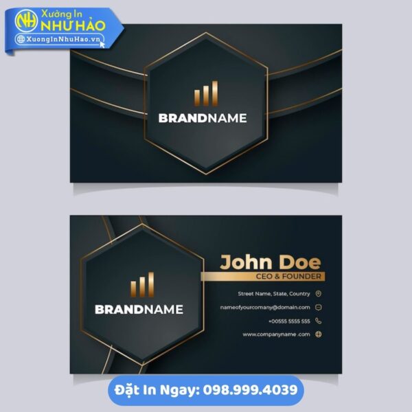 Card Visit Đen: Biểu Tượng Đẳng Cấp - Chuyên Nghiệp. Khám Phá Dịch Vụ In Ấn Hàng Đầu Tại Như Hảo