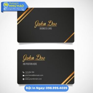 Card Visit Đen: Biểu Tượng Đẳng Cấp - Chuyên Nghiệp. Khám Phá Dịch Vụ In Ấn Hàng Đầu Tại Như Hảo