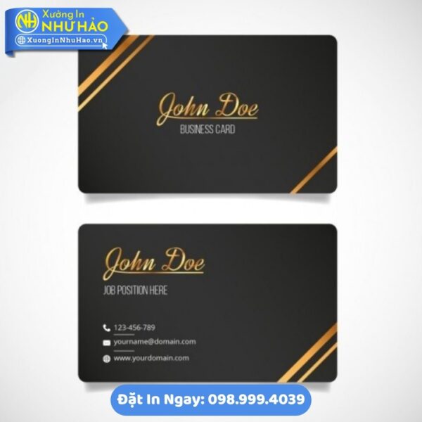 Card Visit Đen: Biểu Tượng Đẳng Cấp - Chuyên Nghiệp. Khám Phá Dịch Vụ In Ấn Hàng Đầu Tại Như Hảo