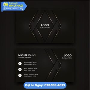 Card Visit Đen: Biểu Tượng Đẳng Cấp - Chuyên Nghiệp. Khám Phá Dịch Vụ In Ấn Hàng Đầu Tại Như Hảo