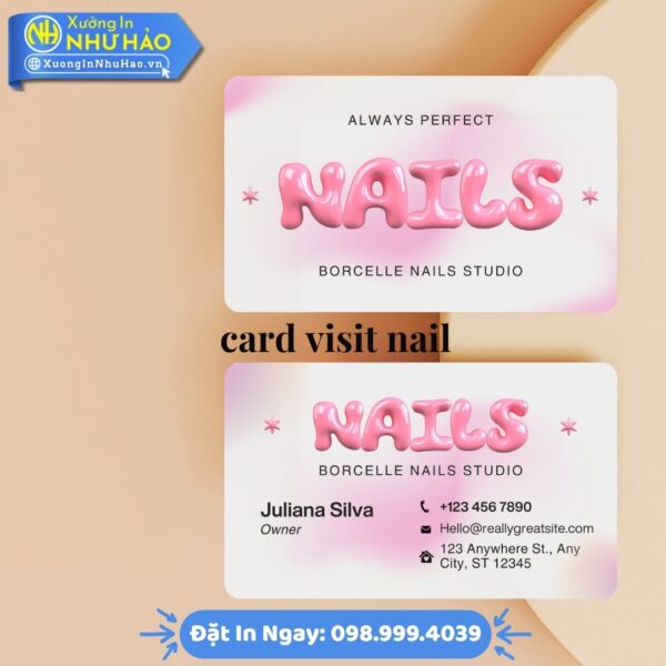 Card Visit Nail Chuyên Nghiệp – Giải Pháp Marketing Tối Ưu Cho Tiệm Nail | Mẫu Mã Đa Dạng, Chất Liệu Bền Đẹp