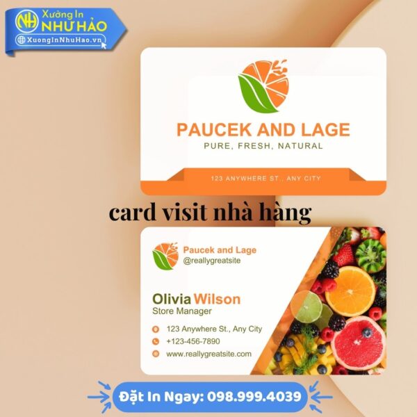 Xưởng In Như Hảo: Địa Chỉ In Card Visit Nhà Hàng Uy Tín, Chất Lượng Hàng Đầu. Hỗ Trợ Thiết Kế Miễn Phí