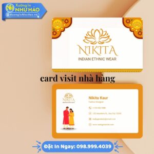 Xưởng In Như Hảo: Địa Chỉ In Card Visit Nhà Hàng Uy Tín, Chất Lượng Hàng Đầu. Hỗ Trợ Thiết Kế Miễn Phí