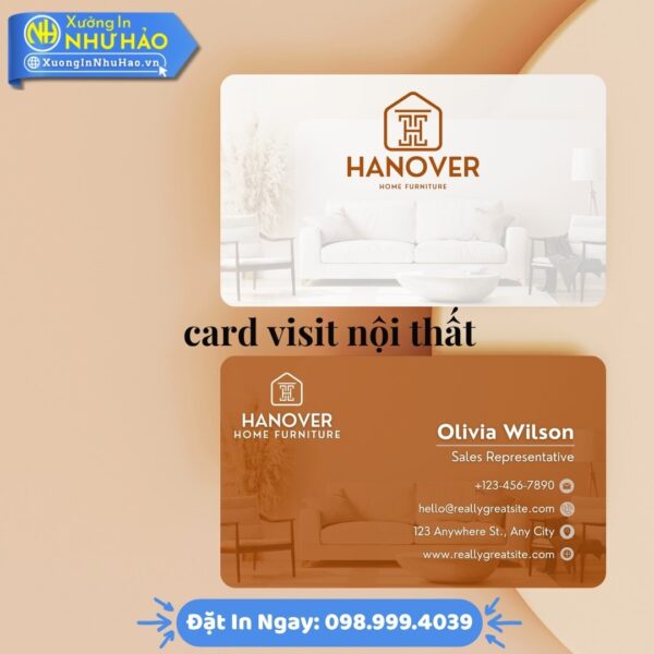Card Visit Nội Thất Đẹp, In Ấn Chuyên Nghiệp Tại Xưởng Như Hảo. Thiết Kế Theo Yêu Cầu