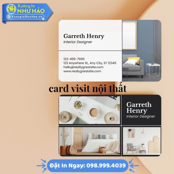 Card Visit Nội Thất Đẹp, In Ấn Chuyên Nghiệp Tại Xưởng Như Hảo. Thiết Kế Theo Yêu Cầu