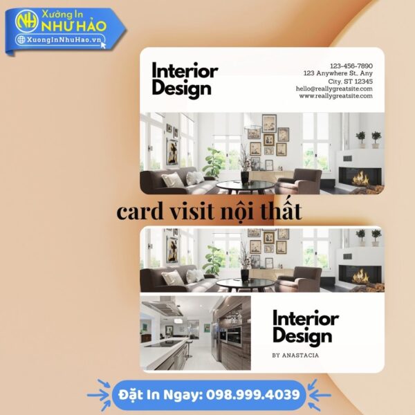 Card Visit Nội Thất Đẹp, In Ấn Chuyên Nghiệp Tại Xưởng Như Hảo. Thiết Kế Theo Yêu Cầu