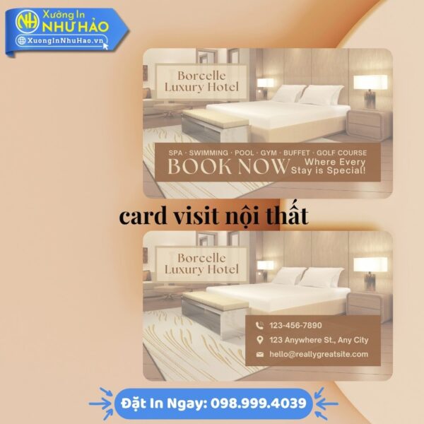 Card Visit Nội Thất Đẹp, In Ấn Chuyên Nghiệp Tại Xưởng Như Hảo. Thiết Kế Theo Yêu Cầu