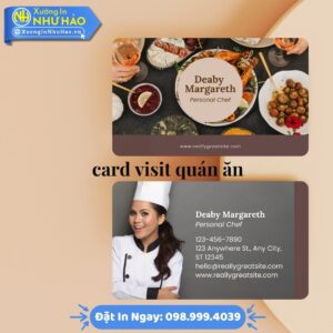 Card Visit Quán Ăn Chuyên Nghiệp: Thiết Kế Đẹp, In Ấn Chất Lượng Cao tại Xưởng In Như Hảo - Khẳng Định Thương Hiệu
