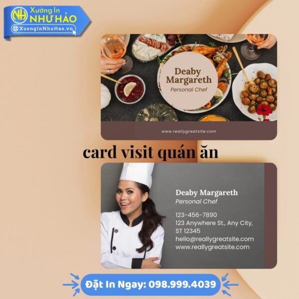 Card Visit Quán Ăn Chuyên Nghiệp: Thiết Kế Đẹp, In Ấn Chất Lượng Cao tại Xưởng In Như Hảo - Khẳng Định Thương Hiệu