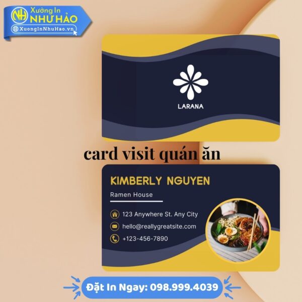 Card Visit Quán Ăn Chuyên Nghiệp: Thiết Kế Đẹp, In Ấn Chất Lượng Cao tại Xưởng In Như Hảo - Khẳng Định Thương Hiệu