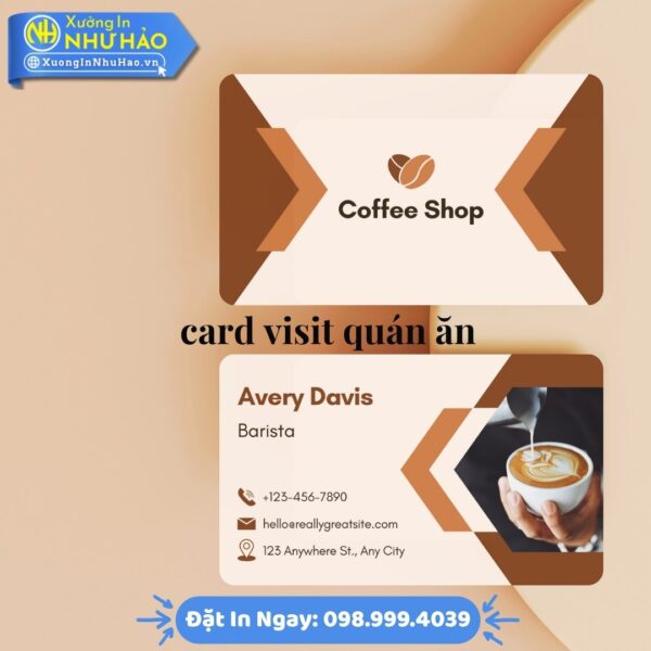 Card Visit Quán Ăn Chuyên Nghiệp: Thiết Kế Đẹp, In Ấn Chất Lượng Cao tại Xưởng In Như Hảo - Khẳng Định Thương Hiệu