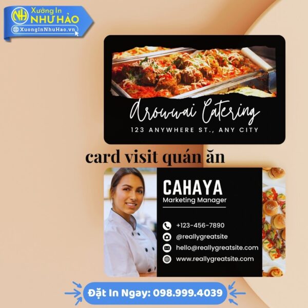 Card Visit Quán Ăn Chuyên Nghiệp: Thiết Kế Đẹp, In Ấn Chất Lượng Cao tại Xưởng In Như Hảo - Khẳng Định Thương Hiệu