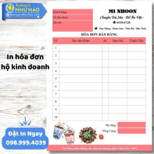 In Hóa Đơn Bán Hàng Hộ Kinh Doanh Giá Rẻ, Uy Tín Toàn Quốc | Xưởng In Như Hảo – Thiết Kế Miễn Phí