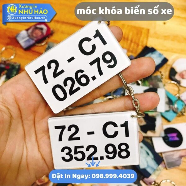 In Móc Khóa Biển Số Xe Theo Yêu Cầu Tại Xưởng In Như Hảo: Chất Lượng, Giá Hấp Dẫn