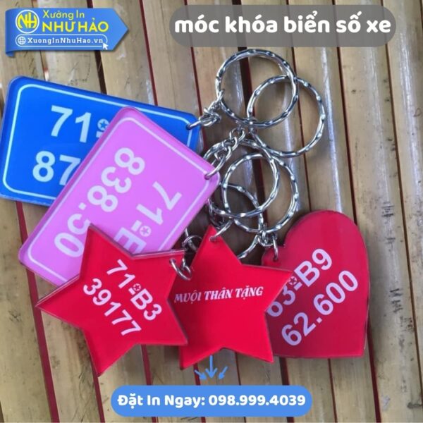 In Móc Khóa Biển Số Xe Theo Yêu Cầu Tại Xưởng In Như Hảo: Chất Lượng, Giá Hấp Dẫn