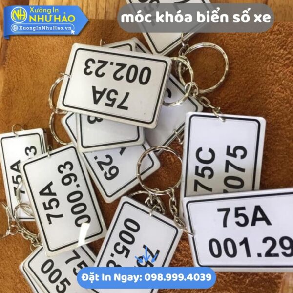 In Móc Khóa Biển Số Xe Theo Yêu Cầu Tại Xưởng In Như Hảo: Chất Lượng, Giá Hấp Dẫn