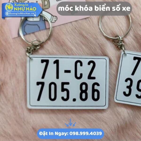 In Móc Khóa Biển Số Xe Theo Yêu Cầu Tại Xưởng In Như Hảo: Chất Lượng, Giá Hấp Dẫn