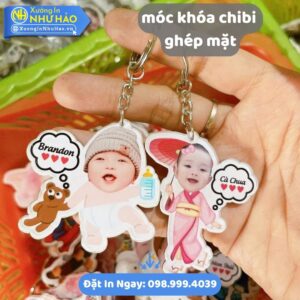 Móc Khóa Chibi Ghép Mặt Theo Yêu Cầu: In Ảnh Sắc Nét, Bền Đẹp, Giá Rẻ Tại Xưởng Như Hảo