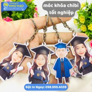 Mua Móc Khóa Chibi Tốt Nghiệp Theo Yêu Cầu - In Hình Ảnh Giá Tại Xưởng