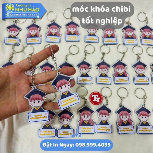 Mua Móc Khóa Chibi Tốt Nghiệp Theo Yêu Cầu - In Hình Ảnh Giá Tại Xưởng
