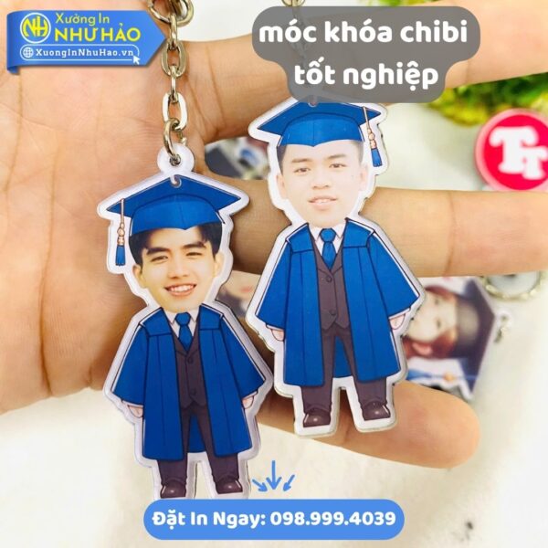 Mua Móc Khóa Chibi Tốt Nghiệp Theo Yêu Cầu - In Hình Ảnh Giá Tại Xưởng