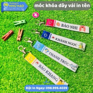 Bí Quyết Chọn Móc Khóa Dây Vải In Tên Theo Yêu Cầu Đẹp Và Bền Lâu Tại Xưởng Như Hảo
