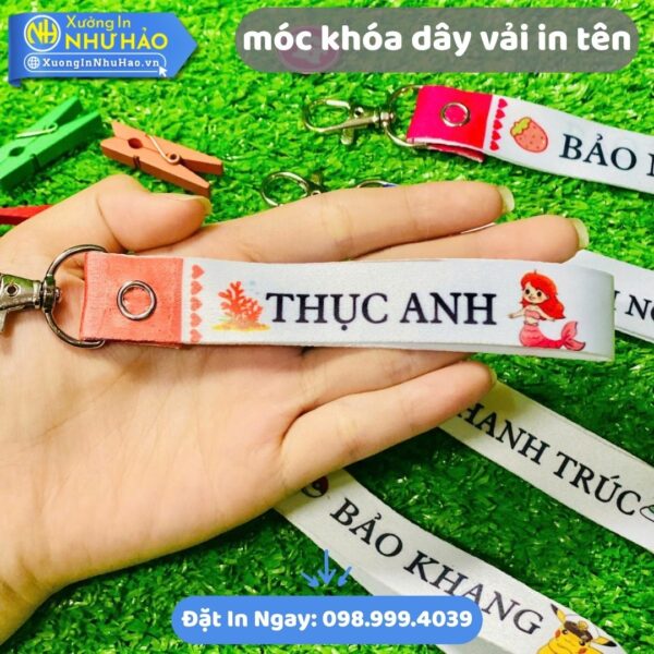 Bí Quyết Chọn Móc Khóa Dây Vải In Tên Theo Yêu Cầu Đẹp Và Bền Lâu Tại Xưởng Như Hảo