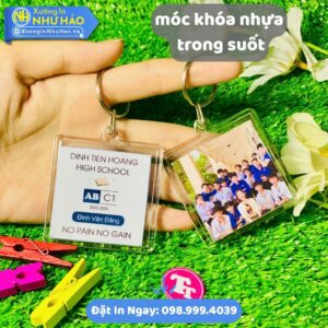 Móc Khóa Nhựa Trong Suốt In Ảnh Theo Yêu Cầu: Đặt Mua Online Giá Rẻ, Chất Lượng Cao