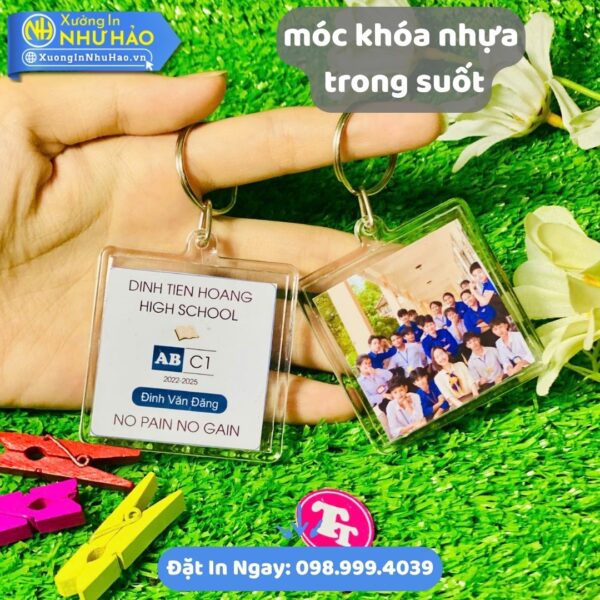 Móc Khóa Nhựa Trong Suốt In Ảnh Theo Yêu Cầu: Đặt Mua Online Giá Rẻ, Chất Lượng Cao