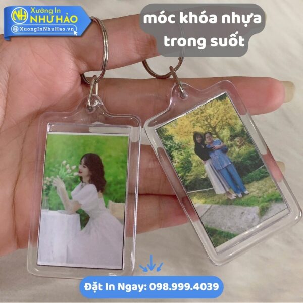 Móc Khóa Nhựa Trong Suốt In Ảnh Theo Yêu Cầu: Đặt Mua Online Giá Rẻ, Chất Lượng Cao