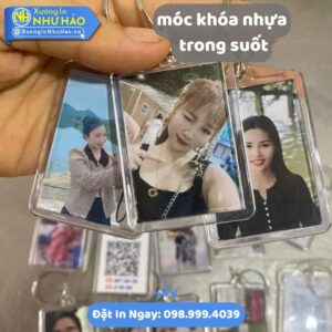Móc Khóa Nhựa Trong Suốt In Ảnh Theo Yêu Cầu: Đặt Mua Online Giá Rẻ, Chất Lượng Cao
