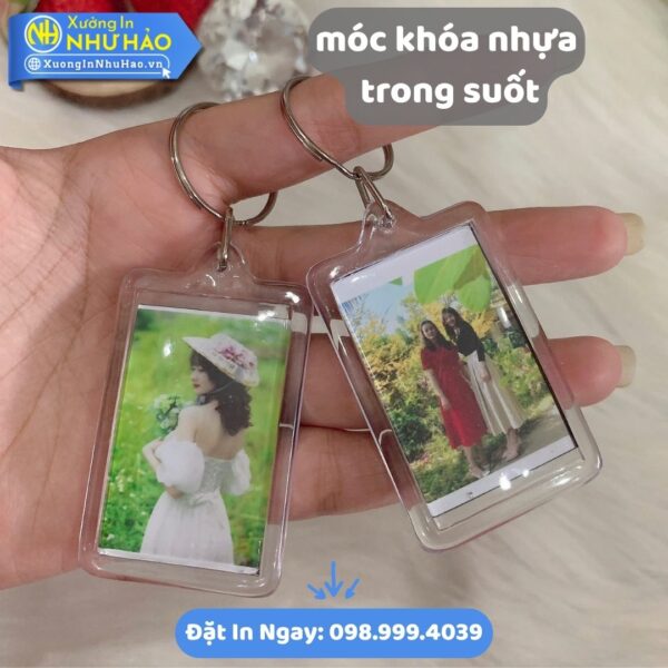 Móc Khóa Nhựa Trong Suốt In Ảnh Theo Yêu Cầu: Đặt Mua Online Giá Rẻ, Chất Lượng Cao