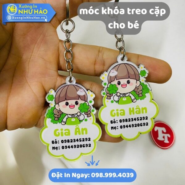 Móc Khóa Treo Cặp Cho Bé Theo Yêu Cầu: Thiết Kế Độc Đáo, In Tên Lớp, An Toàn, Giá Xưởng