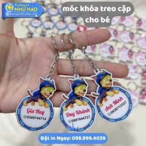 Móc Khóa Treo Cặp Cho Bé Theo Yêu Cầu: Thiết Kế Độc Đáo, In Tên Lớp, An Toàn, Giá Xưởng