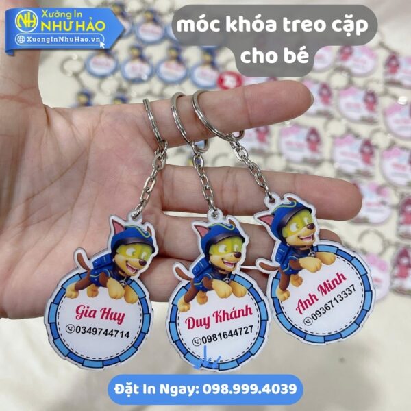 Móc Khóa Treo Cặp Cho Bé Theo Yêu Cầu: Thiết Kế Độc Đáo, In Tên Lớp, An Toàn, Giá Xưởng