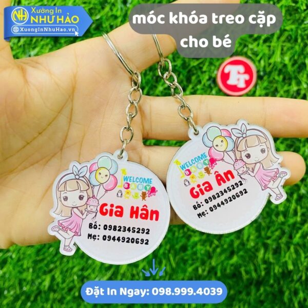 Móc Khóa Treo Cặp Cho Bé Theo Yêu Cầu: Thiết Kế Độc Đáo, In Tên Lớp, An Toàn, Giá Xưởng