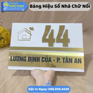 Bảng Hiệu Số Nhà Chữ Nổi Chất Liệu Mica, Alu Cao Cấp, Chống Phai Màu, Giao Hàng Toàn Quốc