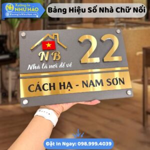 Bảng Hiệu Số Nhà Chữ Nổi Chất Liệu Mica, Alu Cao Cấp, Chống Phai Màu, Giao Hàng Toàn Quốc