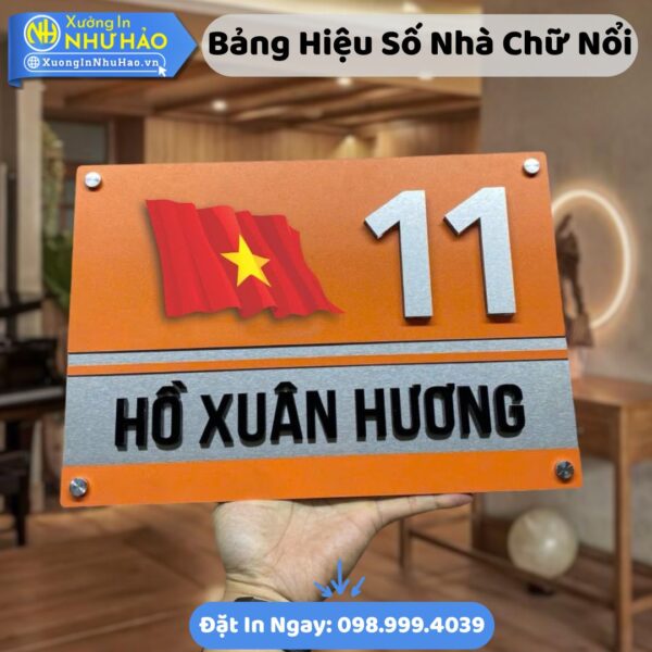 Bảng Hiệu Số Nhà Chữ Nổi Chất Liệu Mica, Alu Cao Cấp, Chống Phai Màu, Giao Hàng Toàn Quốc